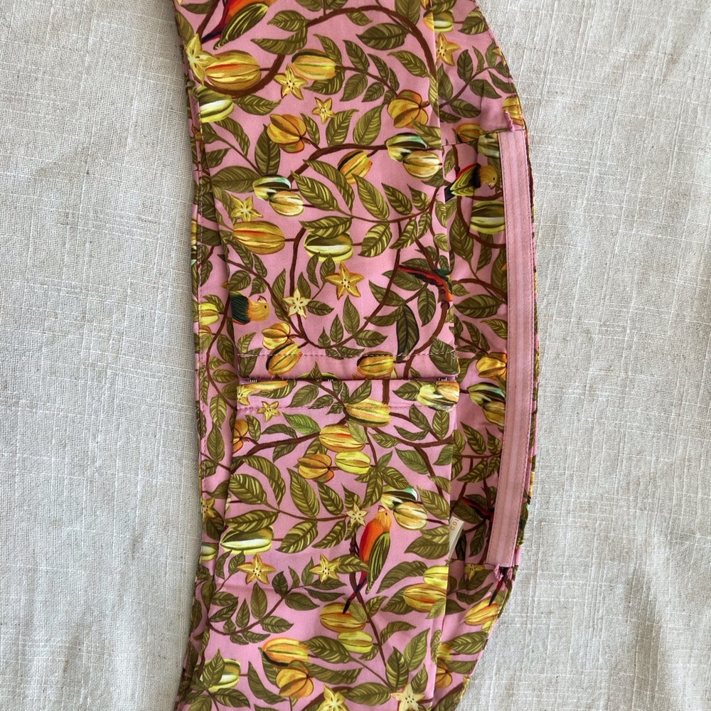 FARM Rio Anthropologie Star Fruit and birds light pink and green bandeau top. - Picture 6 of 14